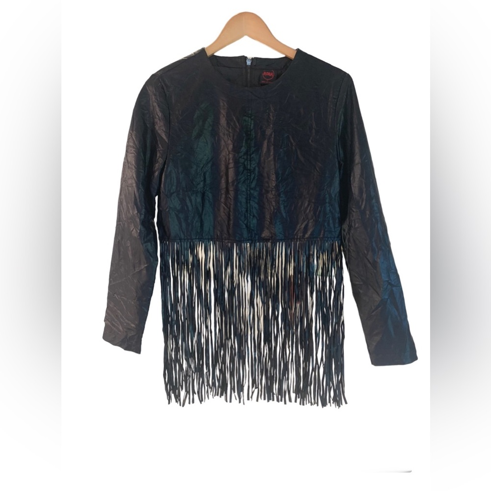 RORA crop top with fringe. Size 8
